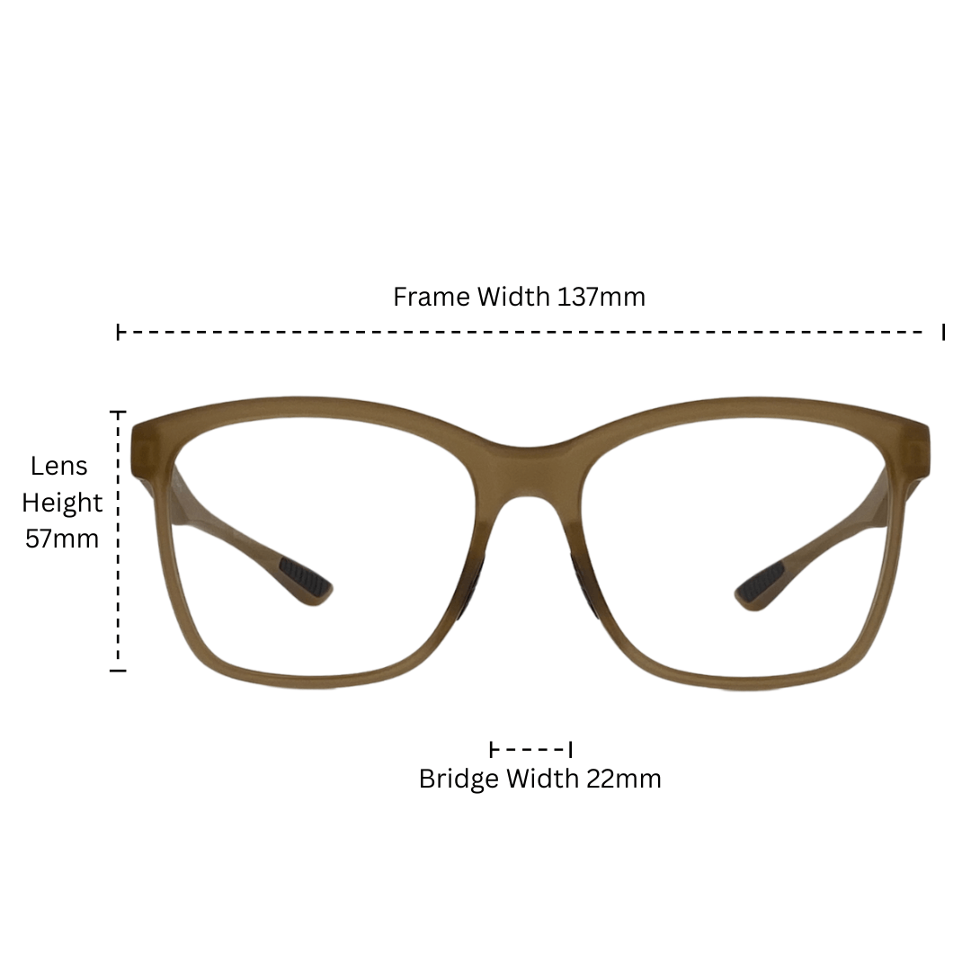Avenn Elvyn - Grey Blue Frost Reading Glasses - Modern, Classic Design. Size Chart