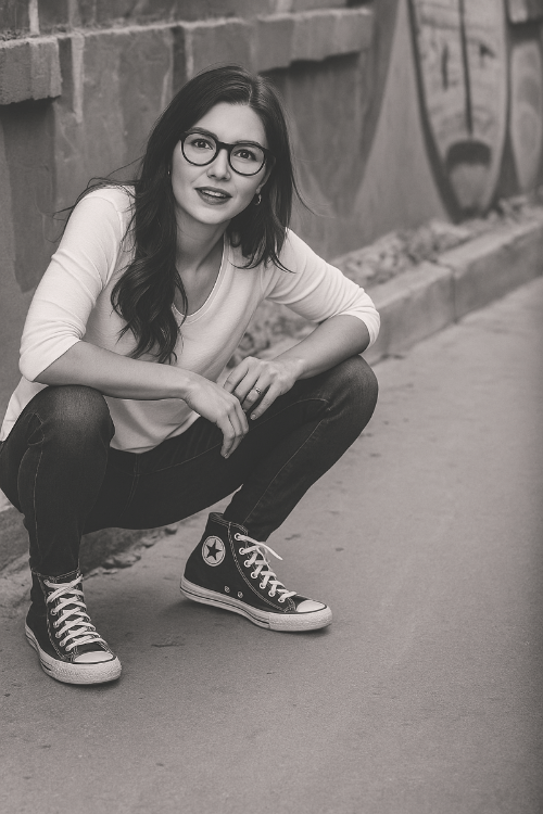 Jess wearing AVENN OCULO