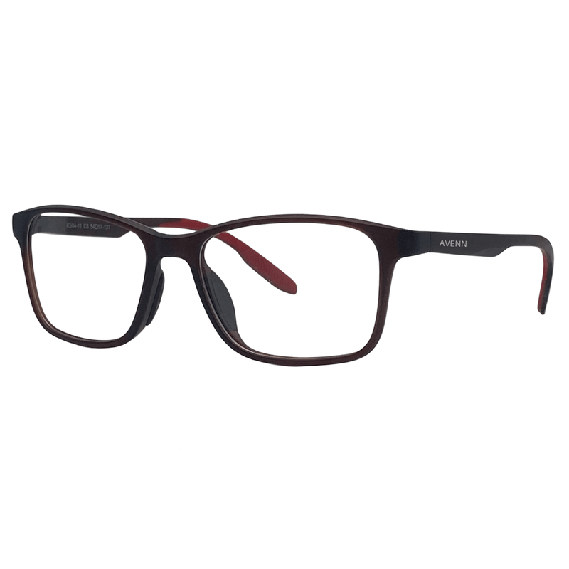 ELVORY CHOC FROST Matte eyeglasses with side view