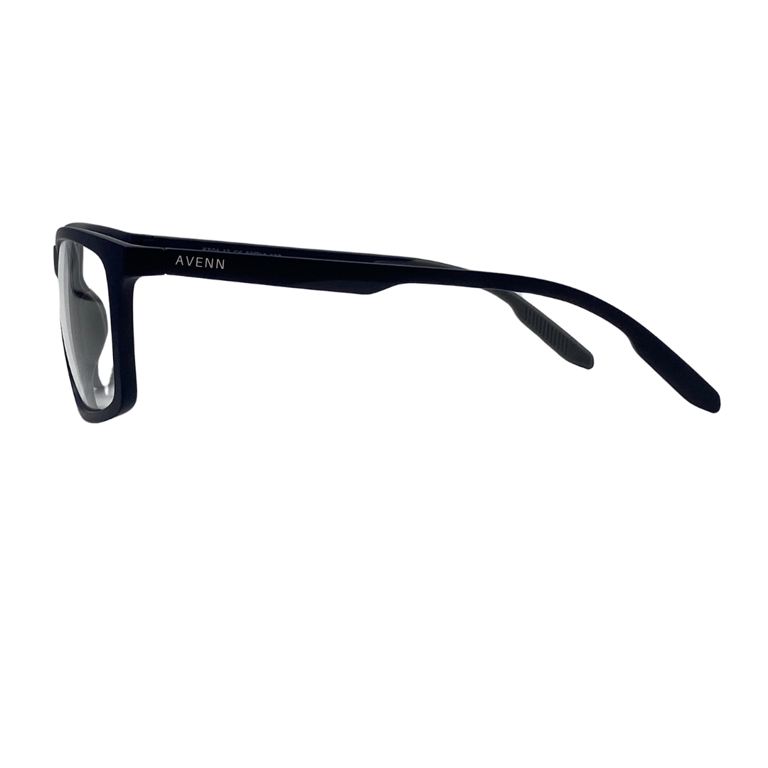 NIVOR black matte eyeglasses optical frame side view