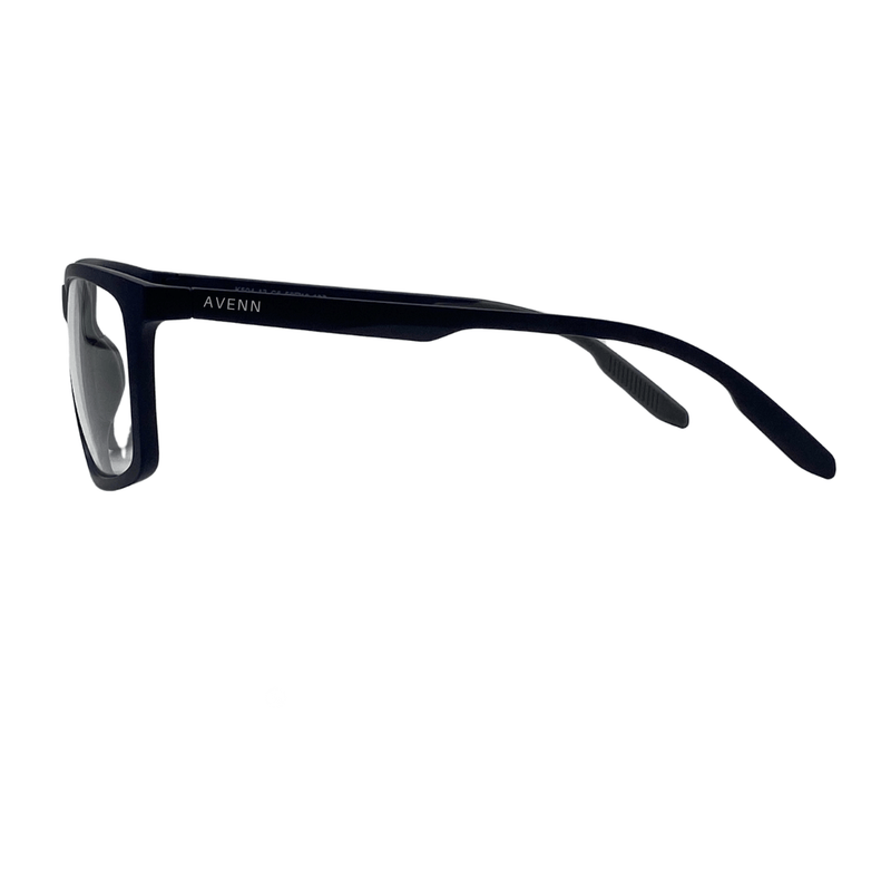 NIVOR black matte eyeglasses optical frame side view